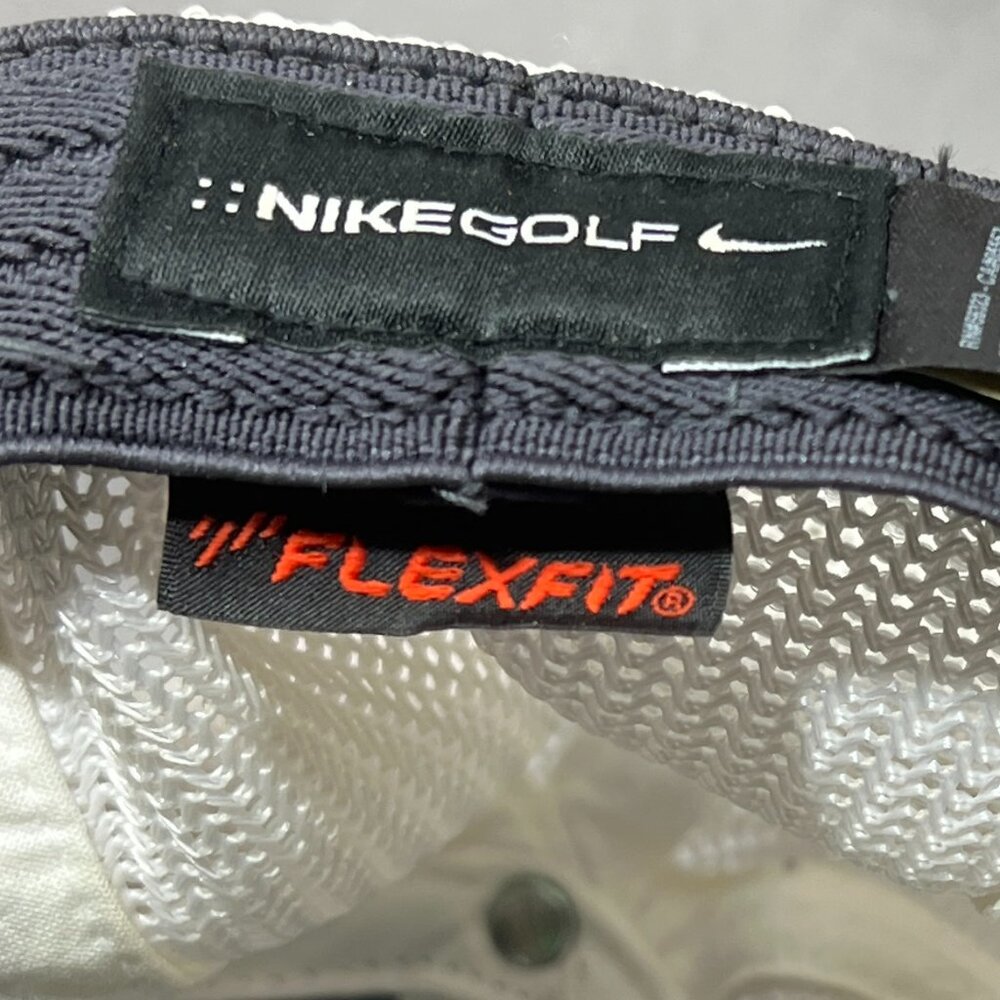 Nike Golf One VR Swoosh Flexfit M/L Hat Cap Black Trucker Mesh Running Dad Mens - Picture 9 of 15